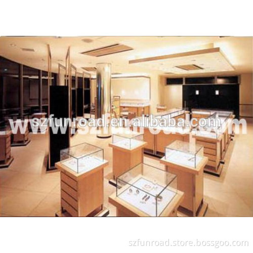 luxury high end jewellery shop display showcase design